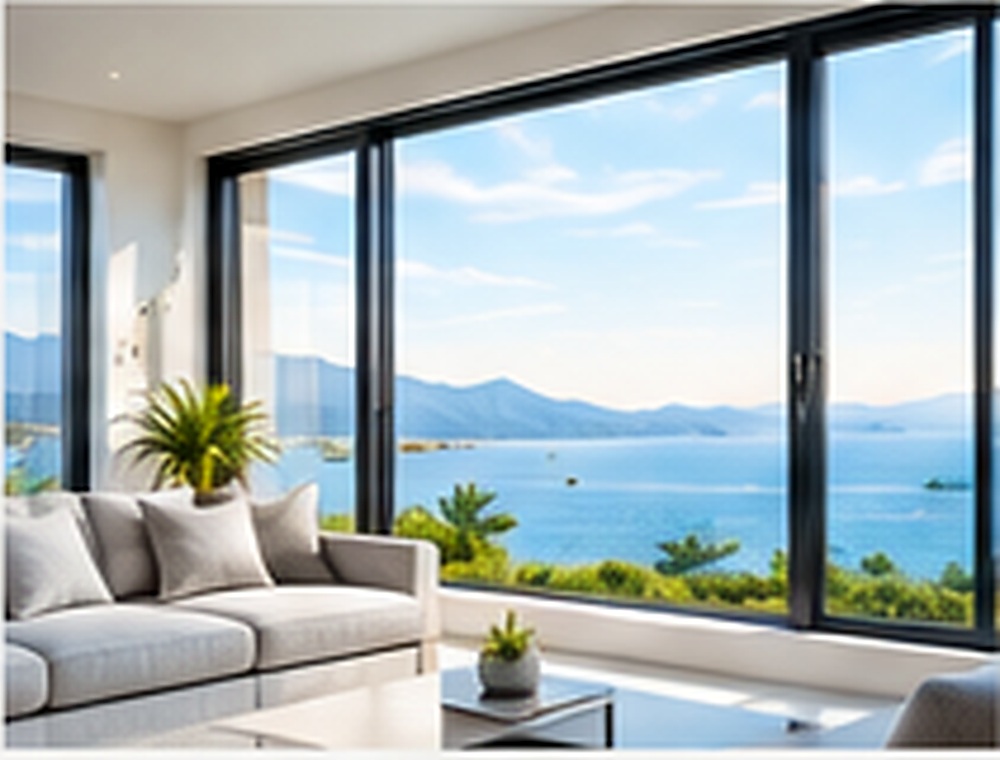 Modern aluminum frame windows