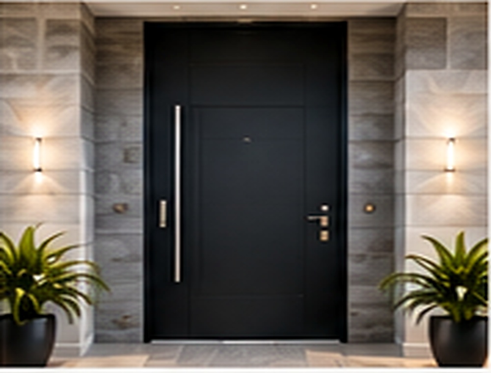 Modern front entry door